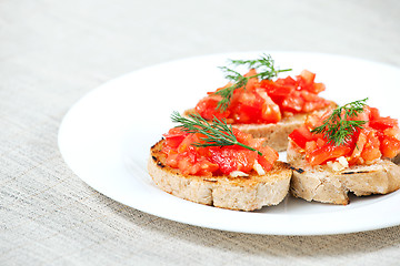 Image showing Tomato sandwiches 
