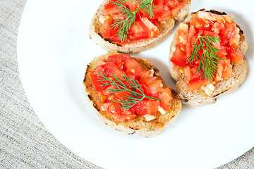 Image showing Tomato sandwiches 