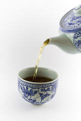 Image showing Pouring tea