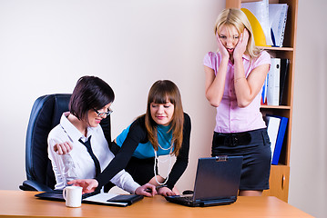 Image showing Three pretty businesswomen