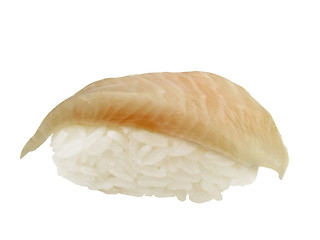 Image showing Halibut sushi