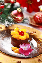 Image showing Chocolate Cup Cake for Christmas