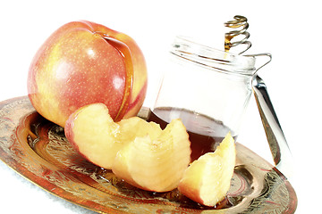 Image showing honey and Apple
