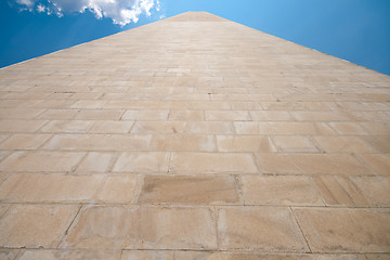 Image showing Side Washington Monument Sandstone DC United States