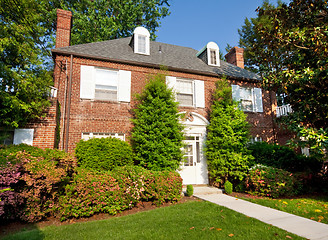 Image showing Georgian Colonial Style Brick Single Family House Washington DC