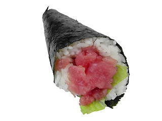 Image showing Tuna hand-roll sushi