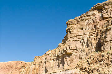 Image showing Crumbling Sandstone Cliff Side Near Abiquiu, New Mexico