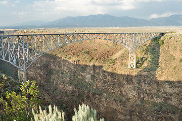 Image showing Rio Grande River Gorge Bridge New Mexico Terminator Salvation