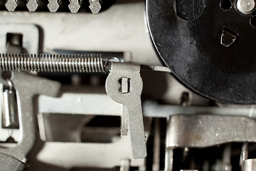 Image showing Semi Abstract Macro Close-up of Machine Parts, Spring