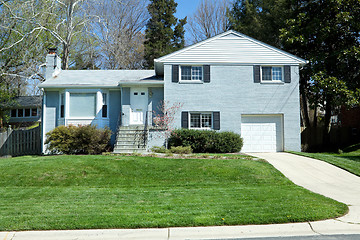 Image showing Split Level Single Family House, Suburban Maryland, USA