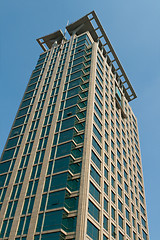Image showing Modern Skyscraper Office Building Shanghai China Blue Sky Backgr