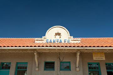 Image showing Roof Sign for the Santa Fe, New Mexico Train Station, United Sta