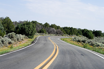 Image showing Bend in the Road, High Desert, New Mexico, USA