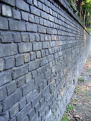 Image showing An old brick wall background