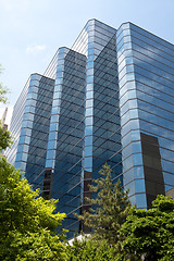 Image showing XXXL Modern Blue Glass Office Building, Rosslyn, Virginia