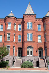 Image showing Richardsonian Romanesque Brick Row Home Washington