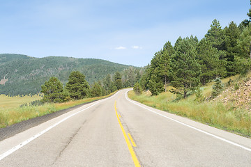 Image showing Road Curving Away into the Distance Valles Caldera, New Mexico