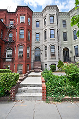 Image showing Italianate Style Row Homes Houses Washington DC Wide Angle