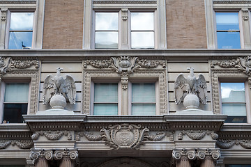 Image showing Eagles and Colorado State Coat of Arms Beaux-Arts Building Facad