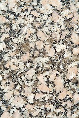 Image showing Full Frame Close-Up of Polished, Black and White Granite Surface