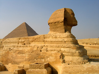 Image showing Sphinx and the pyramid of Cheops