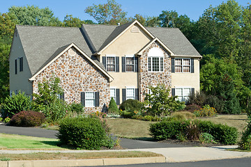 Image showing New Stone Faced Single Family Home Suburban Philadelphia, Pennsy
