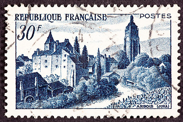 Image showing Stamp Chateau Bontemps, Arbois Jura Vinyard Stream