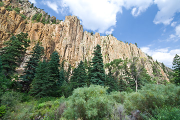 Image showing Cimarron Canyon State Park Palisade Cliff Sangre de Cristo Mount
