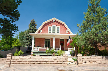 Image showing Dutch Colonial Clapboard House Home Santa Fe, New Mexico