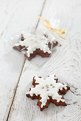 Image showing gingerbread snowflakes