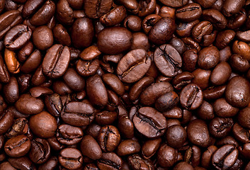 Image showing Roasted coffee beans background