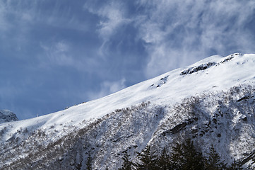 Image showing View of ski slope