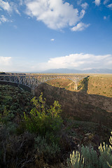 Image showing Rio Grande Gorge Bridge Taos New Mexico USA