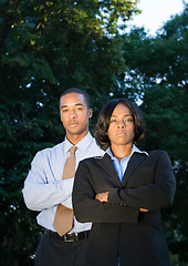 Image showing Power Team Two African American Business People