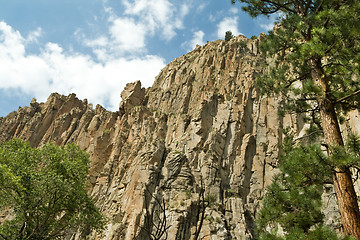 Image showing Cimarron Canyon State Park Palisade Cliff Sangre de Cristo Mount