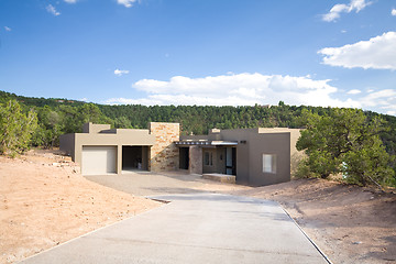 Image showing Adobe Single Family Home Suburban Santa Fe NM