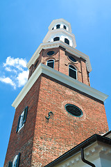 Image showing Christ Church Steeple, Old Town Alexandria VA, Georgian Style 