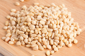 Image showing pine nuts background 