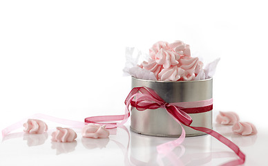 Image showing pink meringue cookies