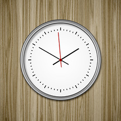 Image showing clock on wood