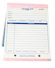 Image showing Pad Blank Packing Slips Invoices Isolated White