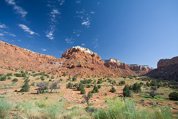 Image showing Red Sandstone Mesa Canyon Landscape Ghost Ranch Abiquiu New Mexi