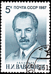 Image showing Soviet Russia Post Stamp Botanist Nikolai Vavilov Portrait Man