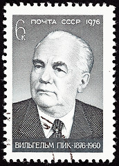 Image showing Soviet Russia Postage Stamp Wilhelm Pieck President East Germany