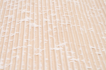 Image showing Full Frame Corrugated Cardboard Groove Ridge Lines