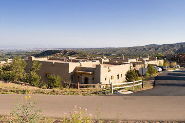 Image showing Single Family Adobe Homes Santa Fe New Mexico, USA