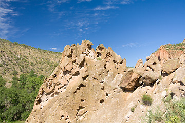 Image showing Ash Deposits Valles Caldera Bandelier National Monument New Mexi