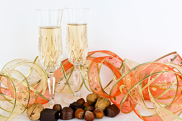 Image showing Glass of champagne.