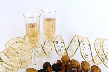 Image showing Glass of champagne .