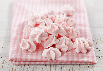 Image showing pink meringue cookies